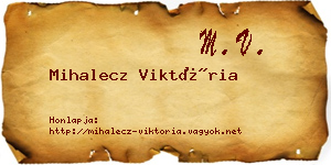 Mihalecz Viktória névjegykártya